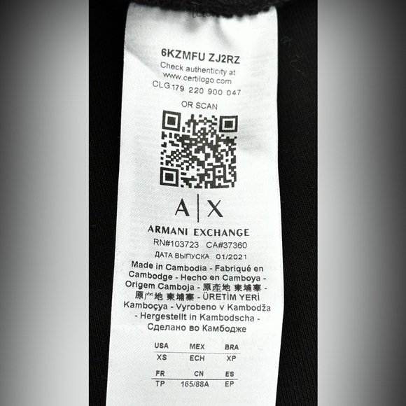 ARMANI EXCHANGE CREW NECK EAGLE SWEATSHIRT - Picture 10 of 10